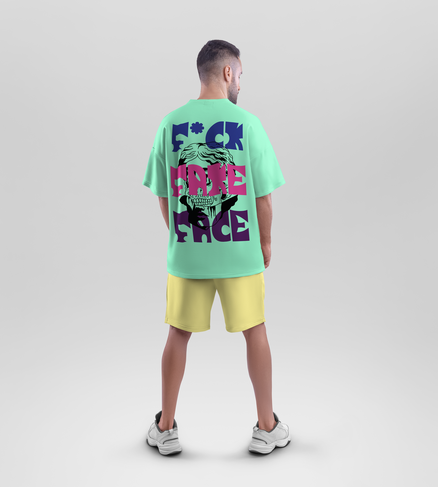 F*ck Fake Face Oversized T-Shirt | Streetwear