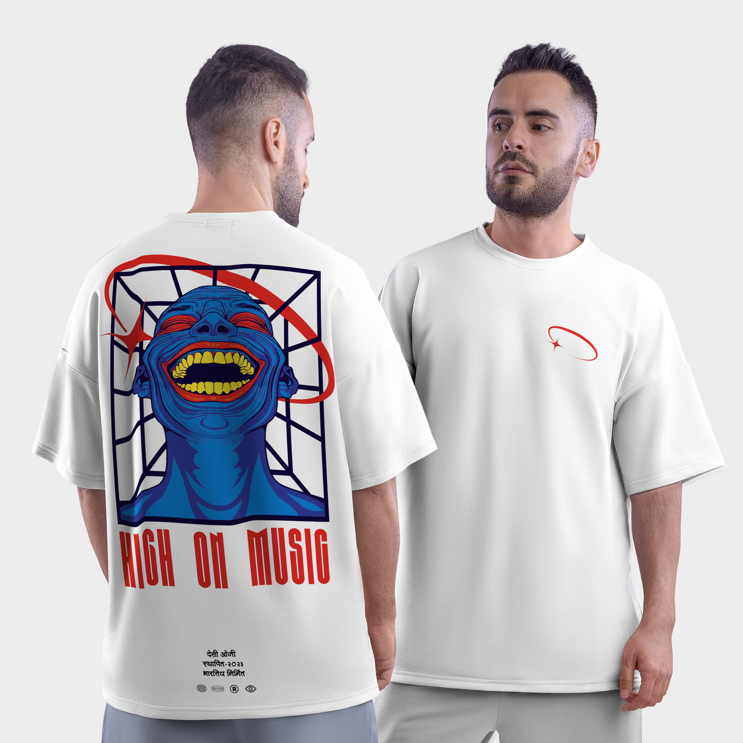 High On Music Oversized T-Shirt | Hip Hop Wear & Streetwear of India