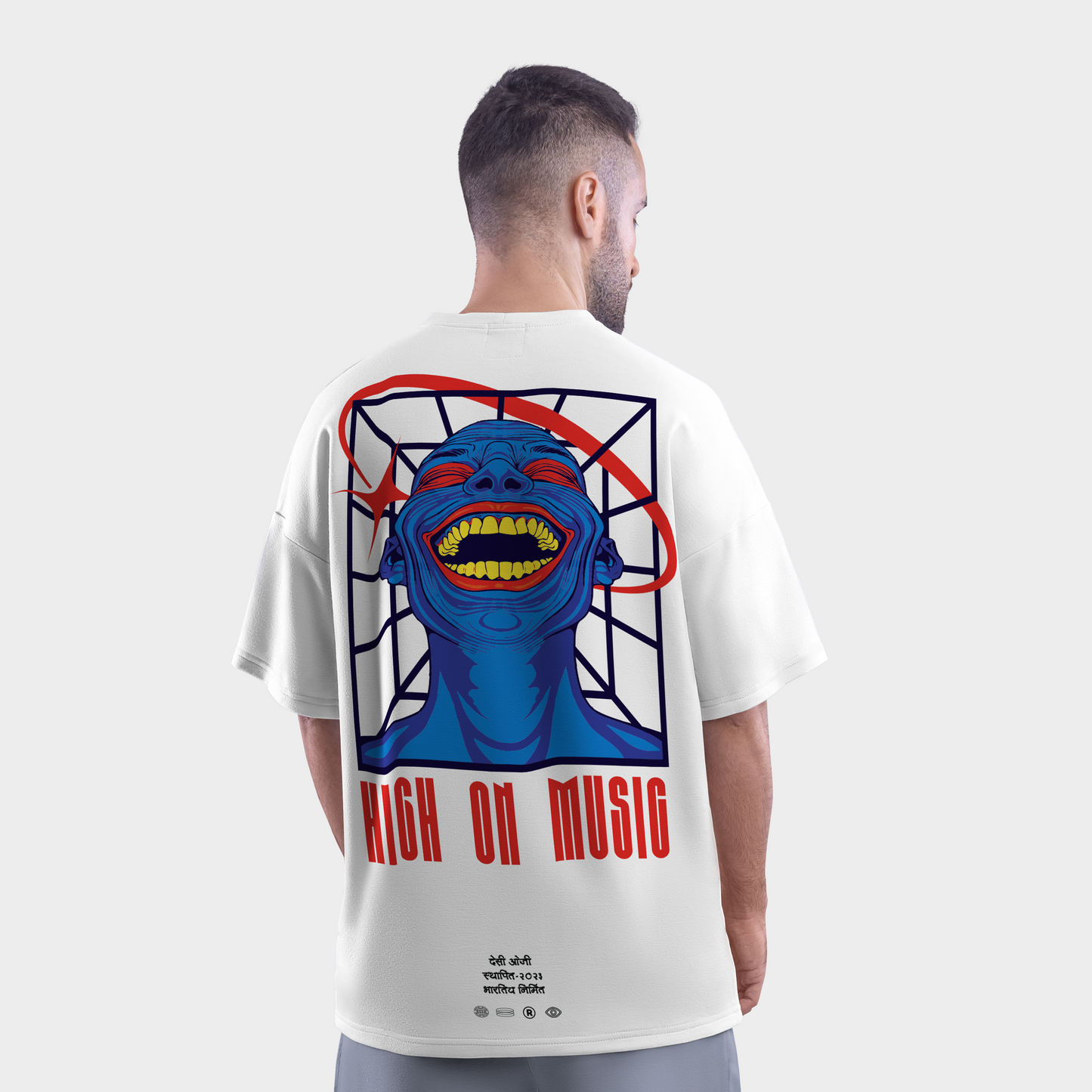 High On Music Oversized T-Shirt | Hip Hop Wear & Streetwear of India