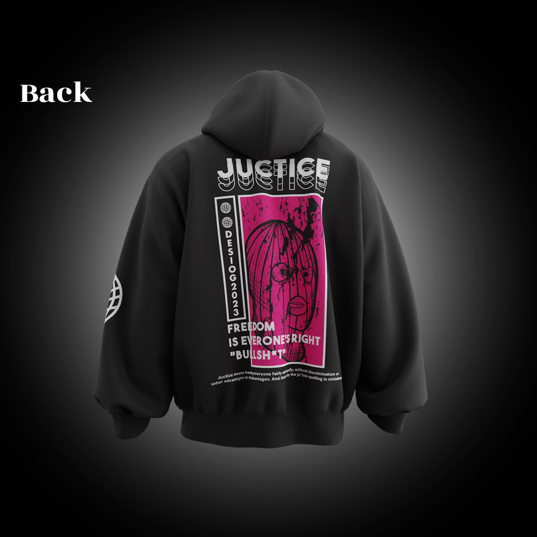 Justice Served Wrong Oversized Hoddie