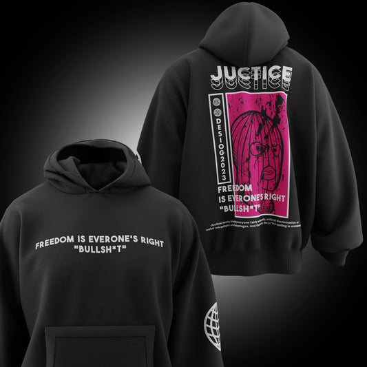 Justice Served Wrong Oversized Hoddie